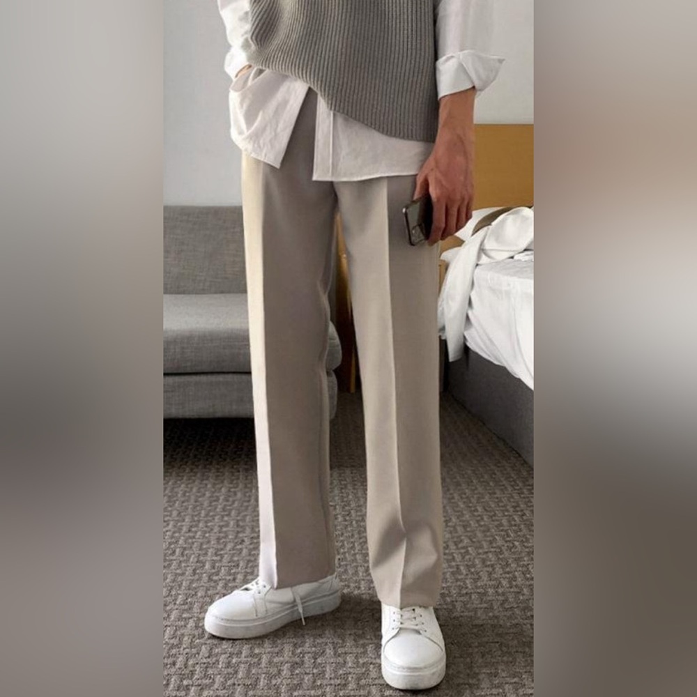 NWT Men’s Real Takai DRAPE STRAIGHT WIDE PANTS Size 28 x 26.5